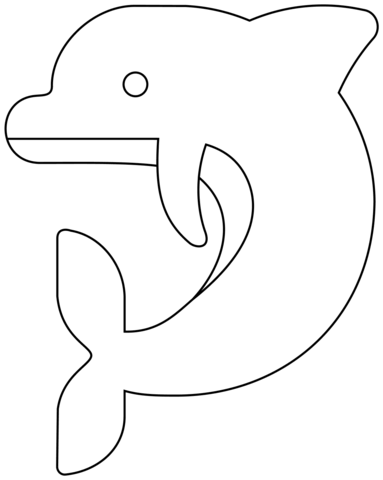 Dolphin Emoji Coloring Page